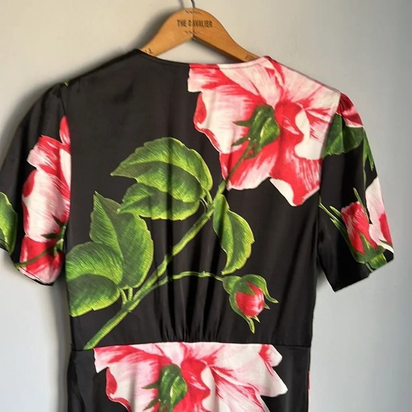 LPA 189 silk Dress in Black Rose - Picture 9 of 14